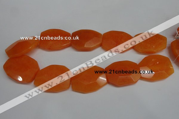 CCN696 15.5 inches 30*40mm faceted octagonal candy jade beads