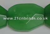 CCN697 15.5 inches 30*40mm faceted octagonal candy jade beads