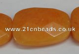 CCN700 15.5 inches 30*40mm faceted trapezoid candy jade beads