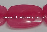 CCN702 15.5 inches 30*40mm faceted trapezoid candy jade beads