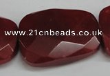 CCN705 15.5 inches 30*40mm faceted trapezoid candy jade beads