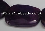 CCN707 15.5 inches 30*40mm faceted trapezoid candy jade beads