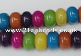 CCN722 15.5 inches 8*12mm rondelle candy jade beads wholesale