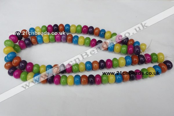 CCN722 15.5 inches 8*12mm rondelle candy jade beads wholesale