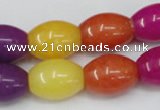 CCN723 15.5 inches 12*16mm rice candy jade beads wholesale