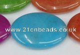 CCN726 15.5 inches 25*35mm oval candy jade beads wholesale