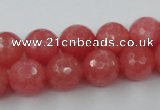 CCN753 15.5 inches 4mm faceted round candy jade beads wholesale