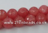 CCN770 15.5 inches 6mm faceted round candy jade beads wholesale