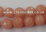 CCN775 15.5 inches 6mm faceted round candy jade beads wholesale