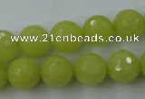 CCN777 15.5 inches 6mm faceted round candy jade beads wholesale