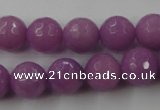 CCN795 15.5 inches 8mm faceted round candy jade beads wholesale