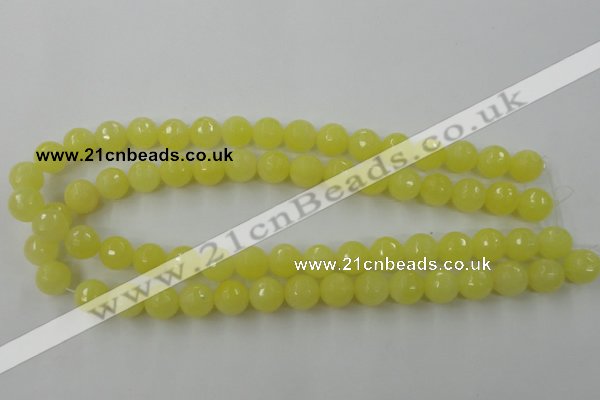 CCN810 15.5 inches 10mm faceted round candy jade beads wholesale