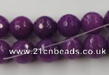 CCN813 15.5 inches 10mm faceted round candy jade beads wholesale