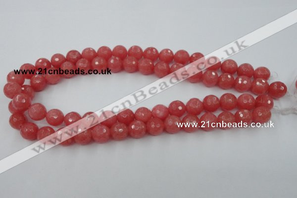 CCN821 15.5 inches 12mm faceted round candy jade beads wholesale