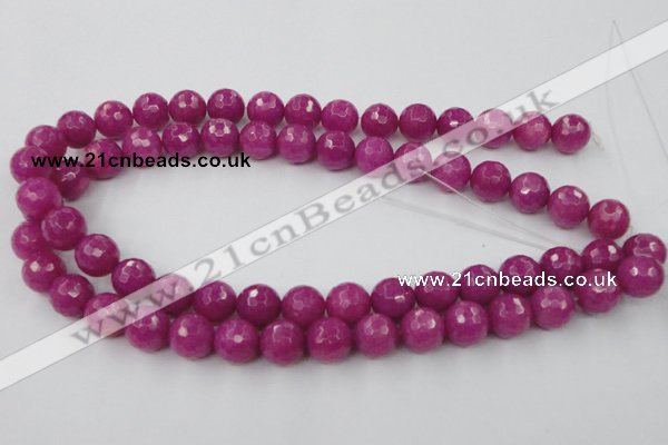 CCN823 15.5 inches 12mm faceted round candy jade beads wholesale
