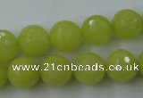 CCN828 15.5 inches 12mm faceted round candy jade beads wholesale