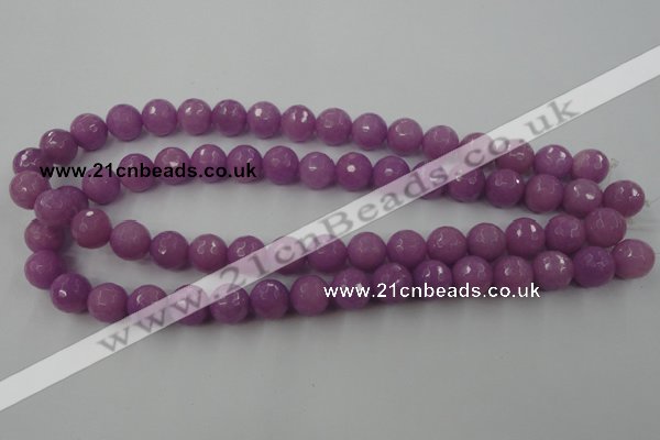 CCN829 15.5 inches 12mm faceted round candy jade beads wholesale