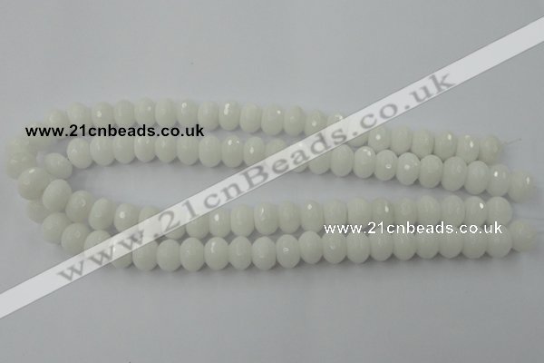 CCN904 15.5 inches 9*12mm faceted rondelle candy jade beads