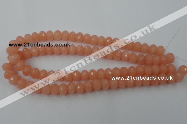 CCN905 15.5 inches 9*12mm faceted rondelle candy jade beads