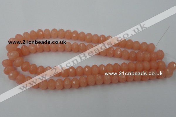 CCN905 15.5 inches 9*12mm faceted rondelle candy jade beads