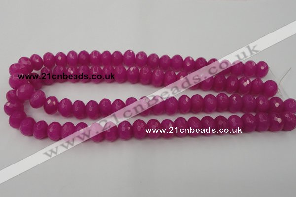 CCN906 15.5 inches 9*12mm faceted rondelle candy jade beads