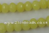 CCN907 15.5 inches 9*12mm faceted rondelle candy jade beads