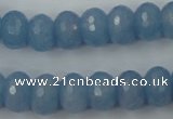 CCN909 15.5 inches 9*12mm faceted rondelle candy jade beads