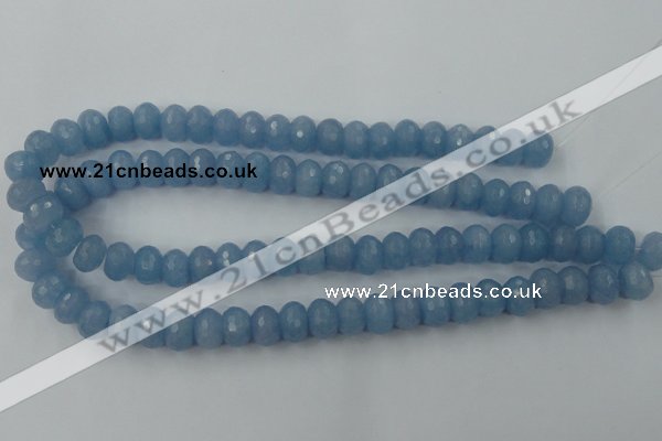 CCN909 15.5 inches 9*12mm faceted rondelle candy jade beads