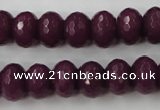 CCN911 15.5 inches 9*12mm faceted rondelle candy jade beads