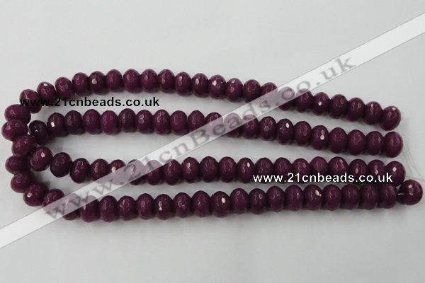 CCN911 15.5 inches 9*12mm faceted rondelle candy jade beads