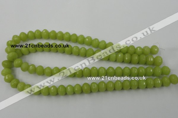 CCN912 15.5 inches 9*12mm faceted rondelle candy jade beads