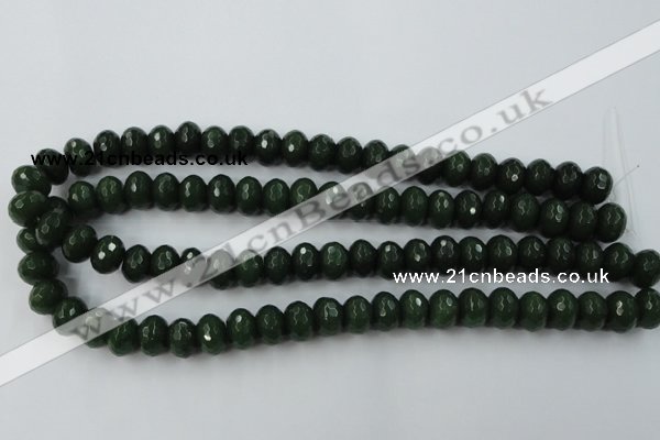 CCN913 15.5 inches 9*12mm faceted rondelle candy jade beads