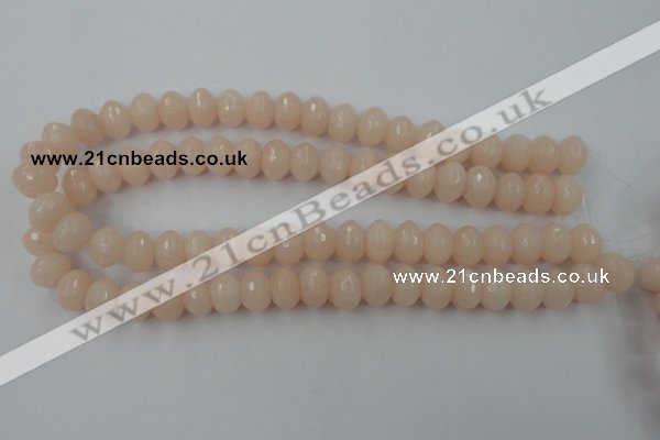 CCN916 15.5 inches 10*14mm faceted rondelle candy jade beads