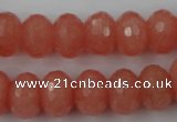 CCN918 15.5 inches 10*14mm faceted rondelle candy jade beads