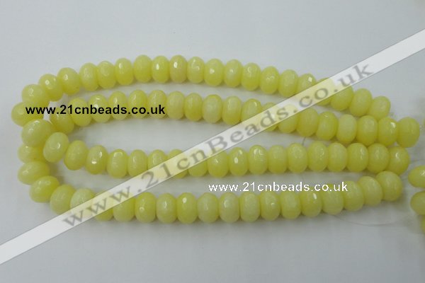 CCN919 15.5 inches 10*14mm faceted rondelle candy jade beads