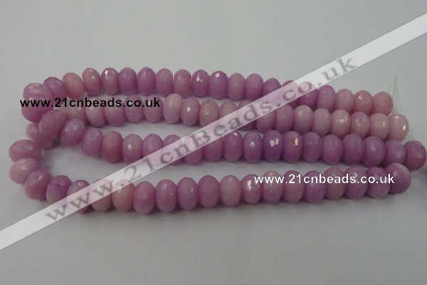 CCN920 15.5 inches 10*14mm faceted rondelle candy jade beads