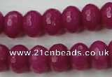 CCN921 15.5 inches 10*14mm faceted rondelle candy jade beads