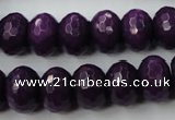 CCN922 15.5 inches 10*14mm faceted rondelle candy jade beads