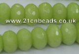 CCN923 15.5 inches 10*14mm faceted rondelle candy jade beads