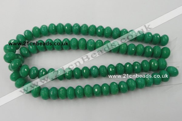 CCN924 15.5 inches 10*14mm faceted rondelle candy jade beads