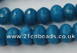 CCN925 15.5 inches 10*14mm faceted rondelle candy jade beads