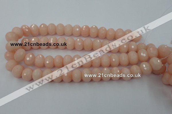 CCN929 15.5 inches 12*16mm faceted rondelle candy jade beads