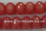 CCN931 15.5 inches 12*16mm faceted rondelle candy jade beads
