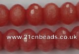 CCN931 15.5 inches 12*16mm faceted rondelle candy jade beads