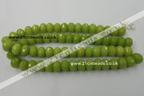 CCN935 15.5 inches 12*16mm faceted rondelle candy jade beads