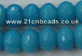 CCN938 15.5 inches 12*16mm faceted rondelle candy jade beads