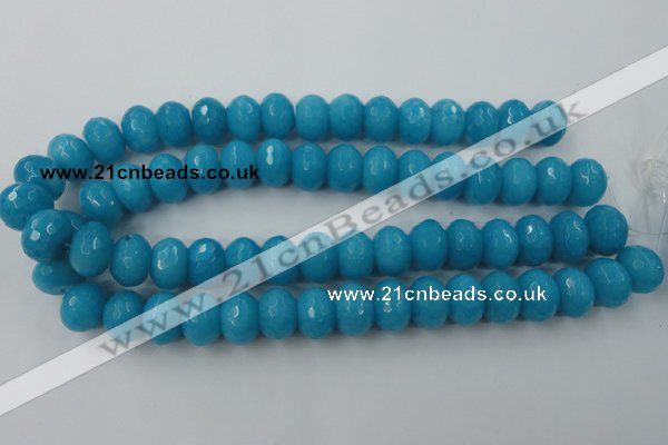 CCN938 15.5 inches 12*16mm faceted rondelle candy jade beads