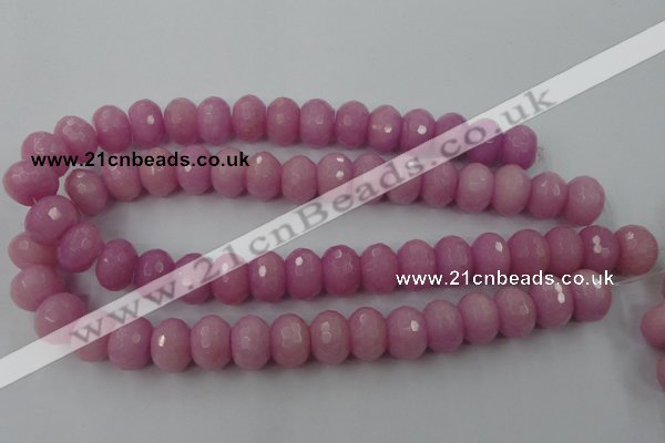 CCN939 15.5 inches 12*16mm faceted rondelle candy jade beads