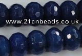 CCN940 15.5 inches 12*16mm faceted rondelle candy jade beads