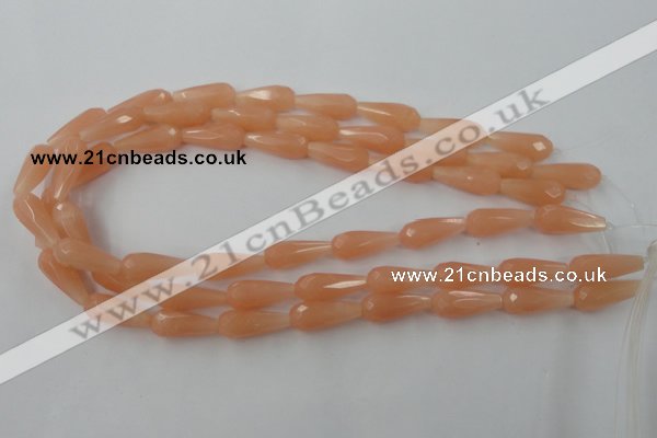 CCN974 15.5 inches 9*22mm faceted teardrop candy jade beads